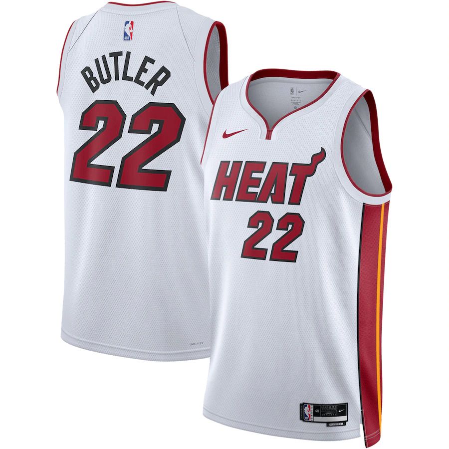 Men Miami Heat 22 Jimmy Butler Nike White Association Edition 2022-23 Swingman NBA Jersey